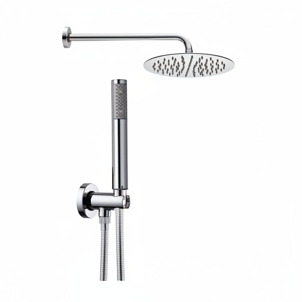 Bossini Tetis soffione doccia tondo, doccetta e flessibile M92056 - Cromo