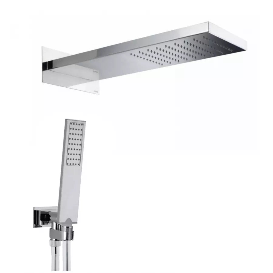 Bossini Manhattan soffione a parete, doccetta e flessibile M90798 - Cromo