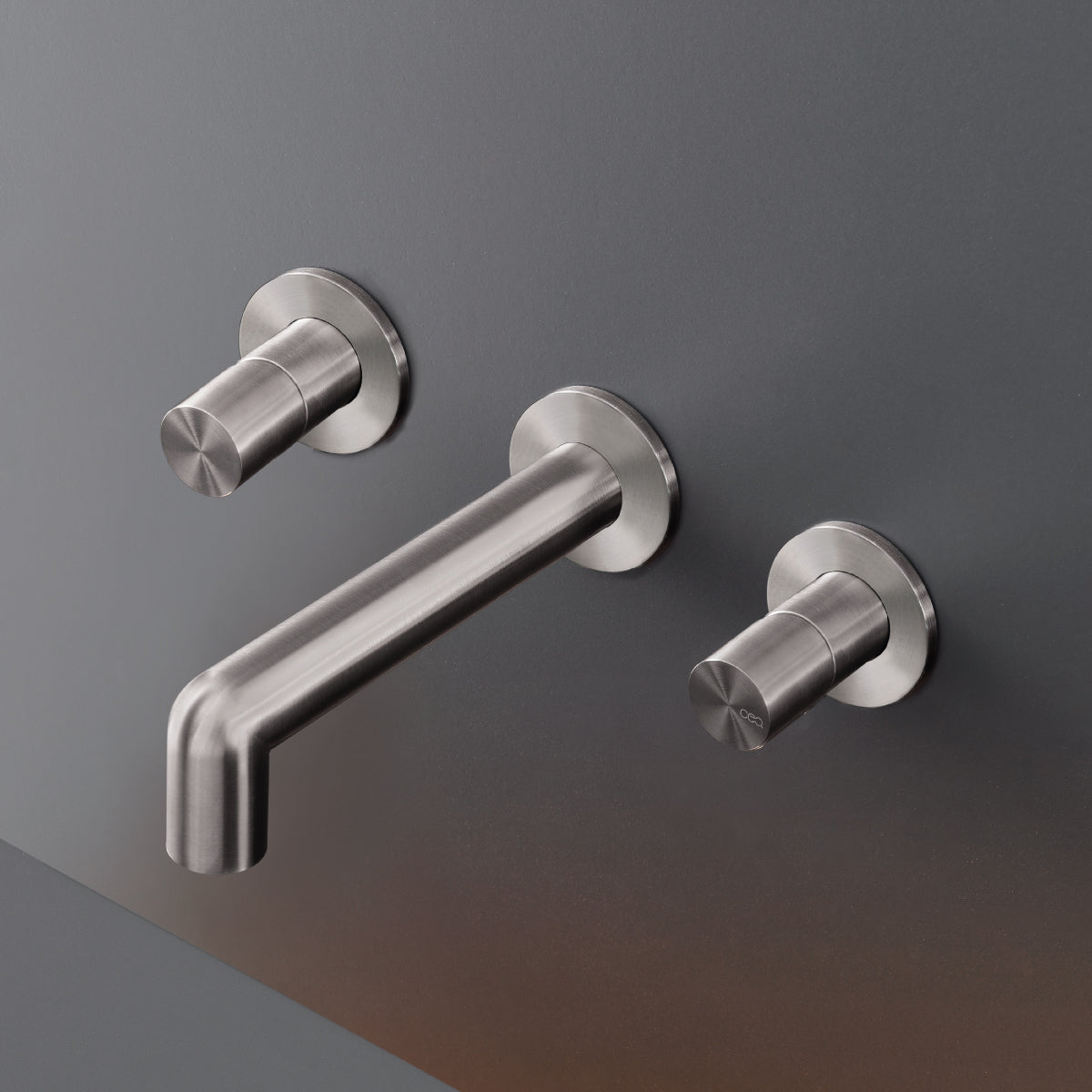Cea Design Cartesio rubinetto lavabo a parete 3 fori canna 245mm CAR27