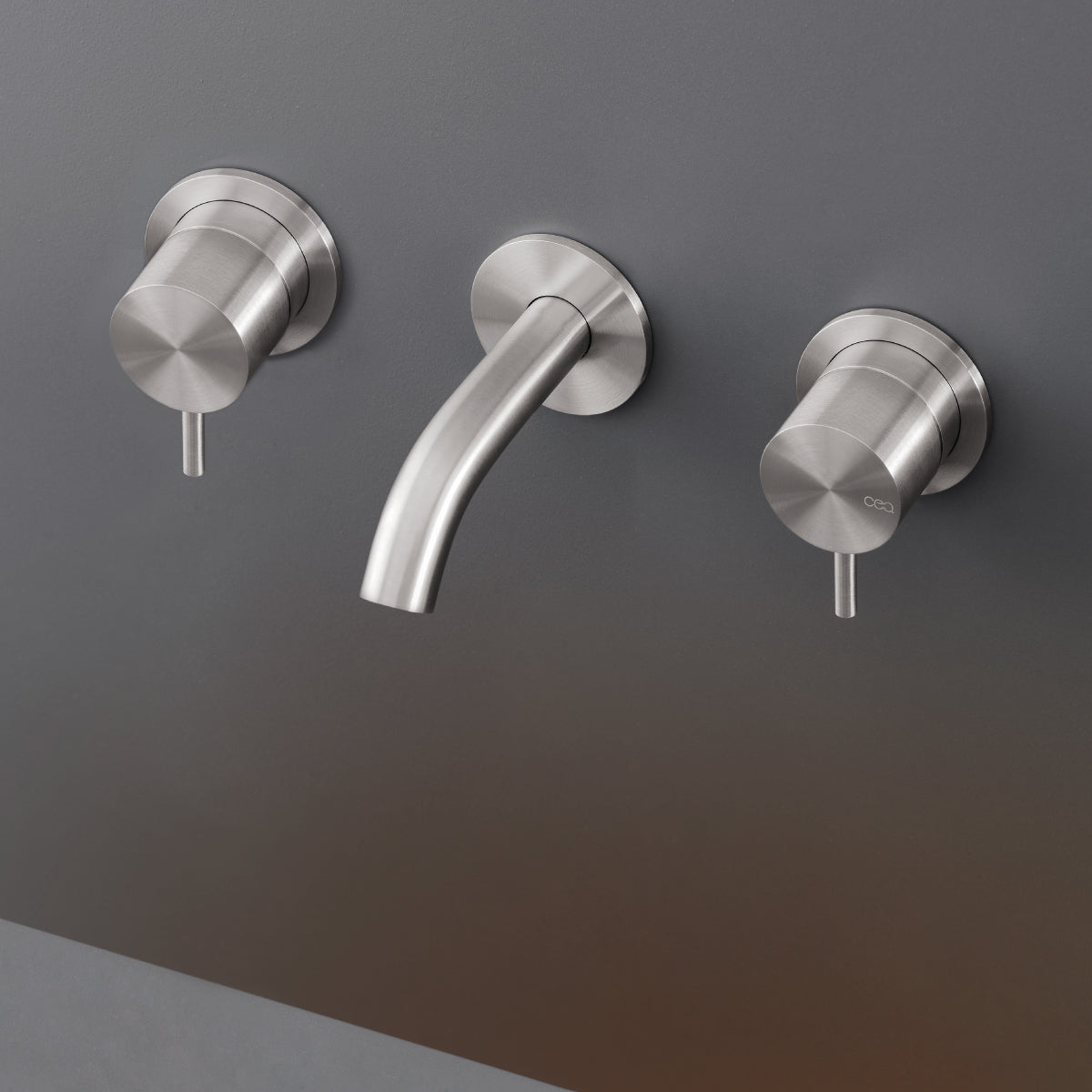 Cea Design Mil360 rubinetto lavabo 3 fori a parete canna 125mm MIL37