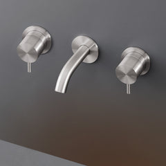 Cea Design Mil360 rubinetto lavabo 3 fori a parete canna 125mm MIL37