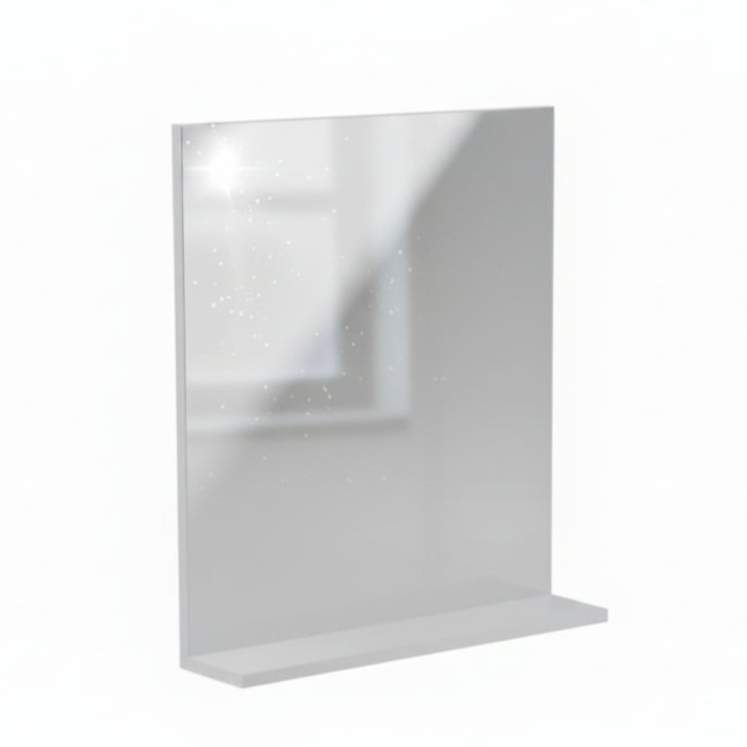 Colavene Acquaceramica Volant- Specchio con mensola in legno bianco 60x14x70 cm - 330209