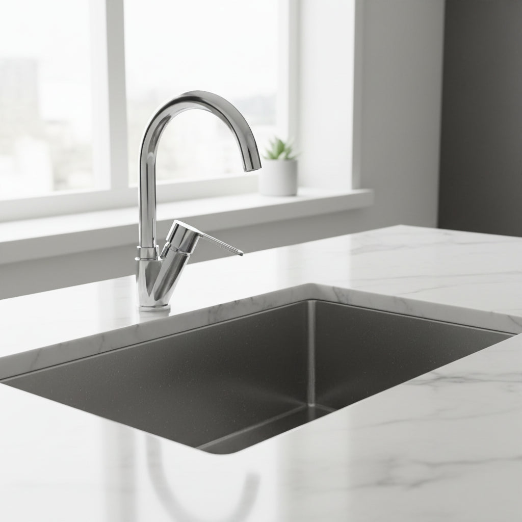 Daniel Smart rubinetto cucina con canna corta girevole SR614BCCR