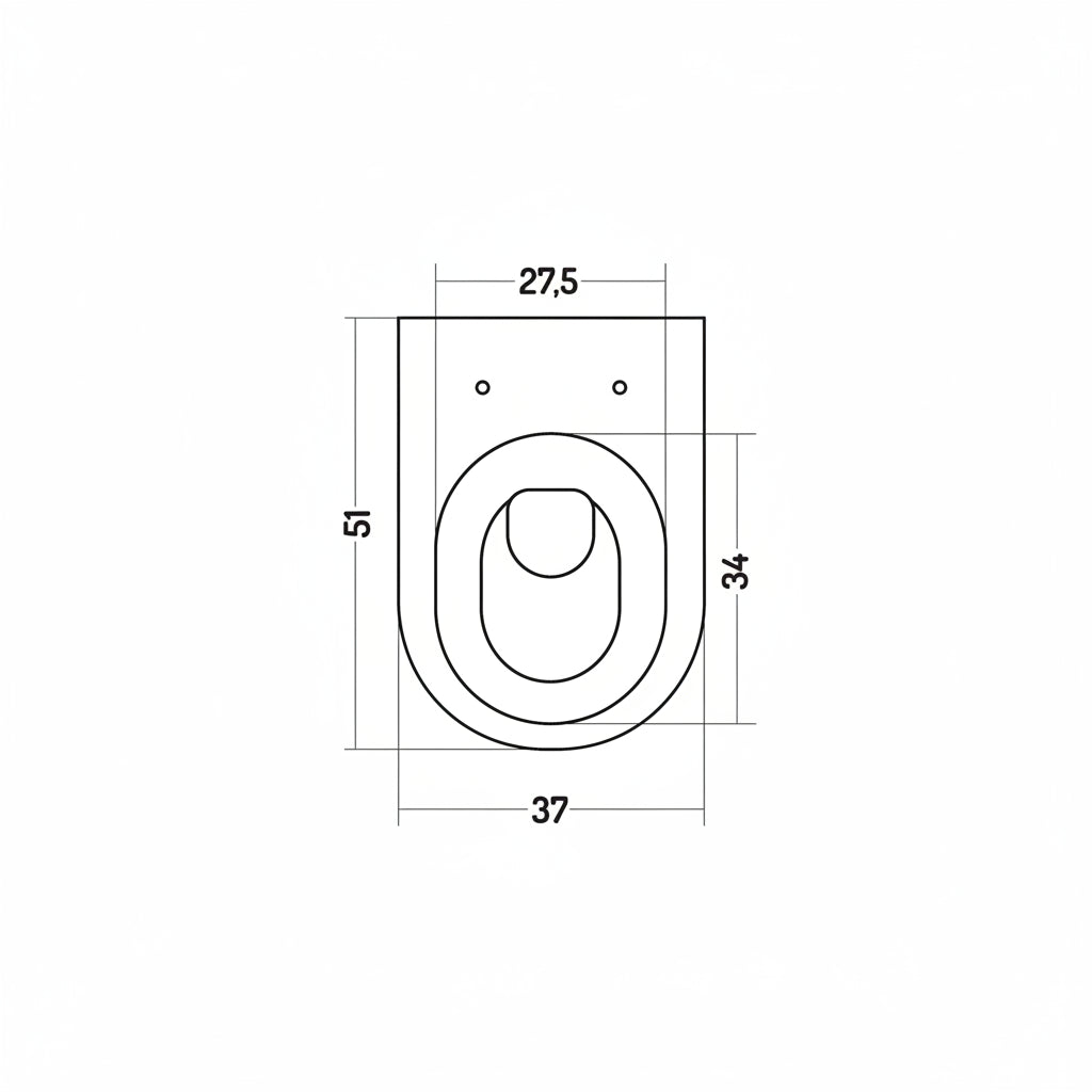 Disegno Ceramica Skip copriwater SK20500001 - disegno tecnico