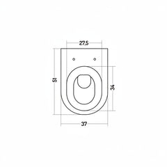 Disegno Ceramica Skip copriwater SK20500001 - disegno tecnico