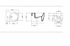 Disegno Ceramica Skip bidet sospeso 381/1 - disegno tecnico