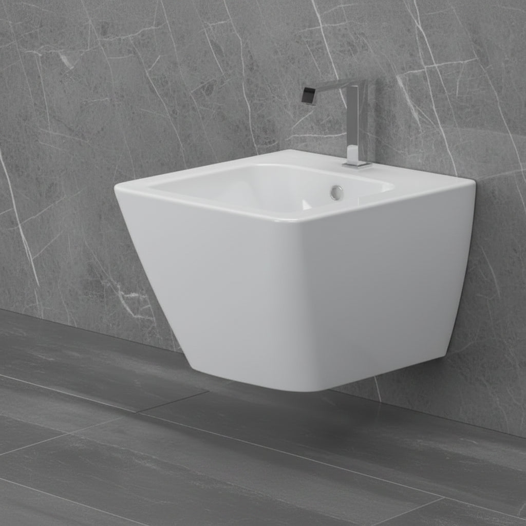 Disegno Ceramica Touch 3 bidet sospeso T300700101 - bianco lucido