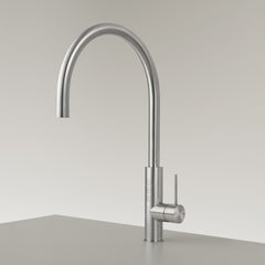 Ceadesign-ETW29 Rubinetto monoforo per acqua filtrata liscia/gassata fredda e bollente, bocca di erogazione girevole H. 460 mm. Da collegarsi a sistema di microfiltrazione dell’acqua WTC02