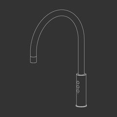 Ceadesign-ETW36 Rubinetto monoforo per acqua filtrata liscia, liscia/gassata fredda, con bocca di erogazione girevole H. 435 mm. Da collegarsi a sistema di microfiltrazione dell’acqua WTC03