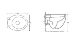 Esedra Fly wc sospeso completo di copriwater WCFY