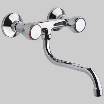 Fromac rubinetto cucina con canna a "S" girevole 1462 - cromo