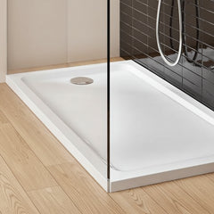 Geberit Melua piatto doccia in marmoresina 140x80cm -Bianco