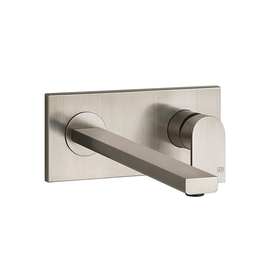 Gessi Emporio Via Manzoni rubinetto lavabo a parete 44895- 149 Finox Brushed Nickel