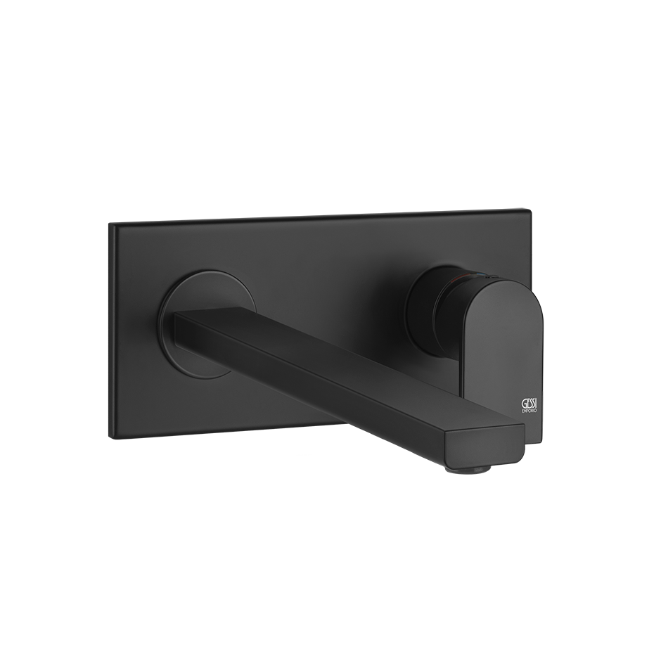 Gessi Emporio Via Manzoni rubinetto lavabo a parete 44895-299 Matte black