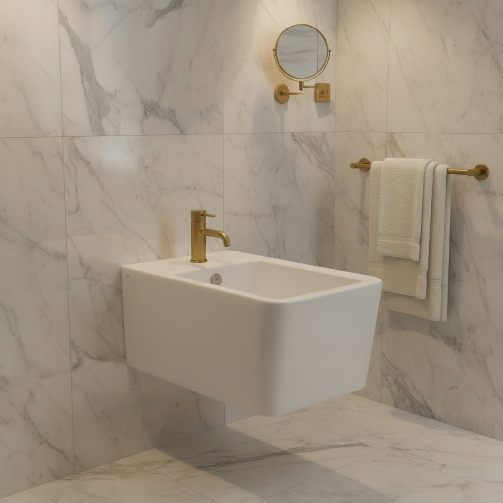 Gessi Rettangolo bidet sospeso 37575 -  bianco
