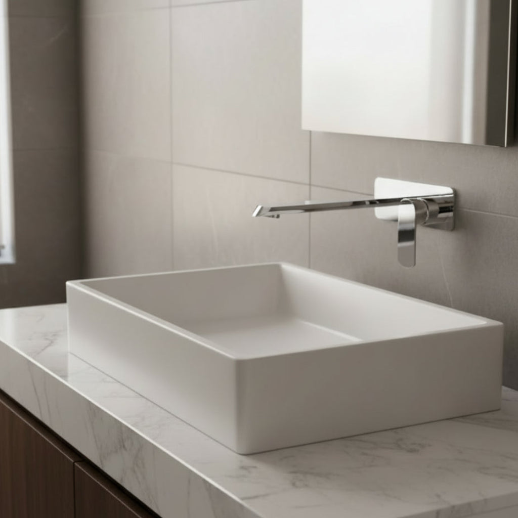 Graff Phase rubinetto lavabo a parete E-6636-LM45W-SN - Nichel satinato