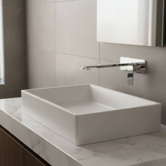 Graff Phase rubinetto lavabo a parete E-6636-LM45W-SN - Nichel satinato