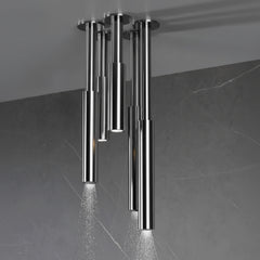 Graff Riva Contemporary Chandelier coppia soffioni doccia a soffitto E-18216SCEP.SN + E18218SCEP.SN