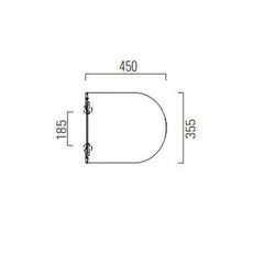 GSI CERAMICA City Pro copriwater soft-close MS91C11 - disegno tecnico
