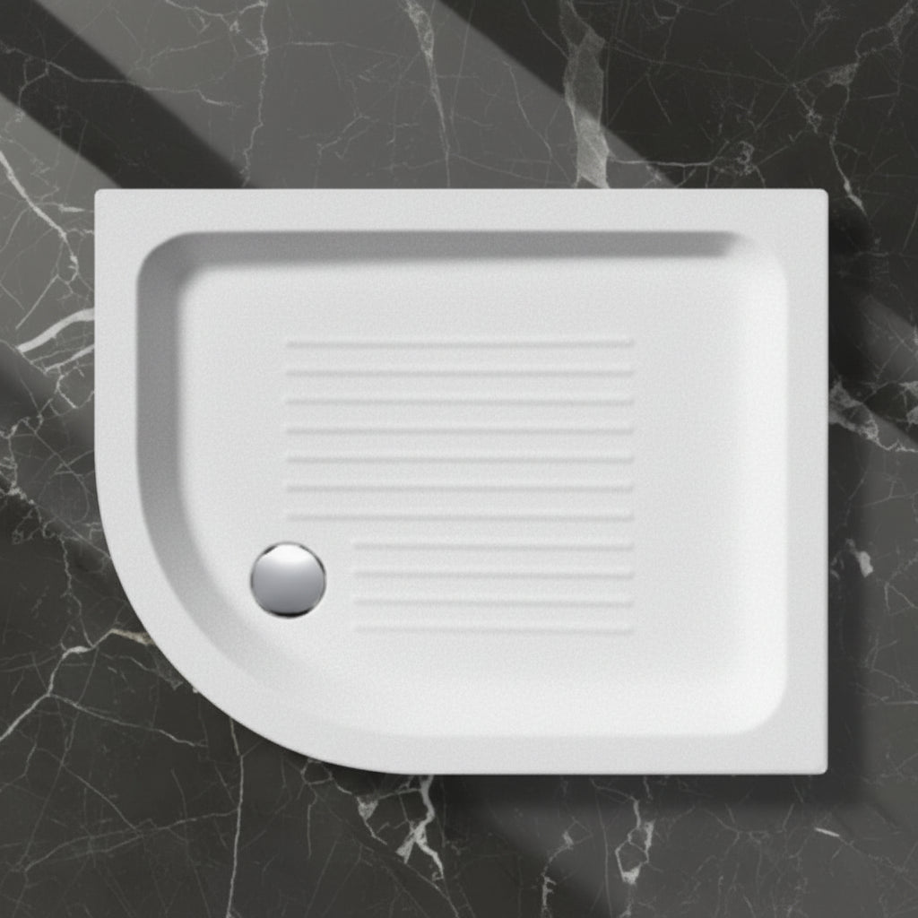 GSI CERAMICA H11 piatto doccia angolare sinistro in ceramica 70x90cm 459511 - Bianco lucido