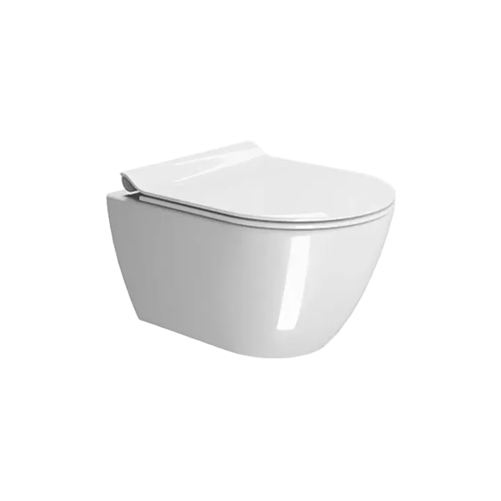 GSI CERAMICA Pura 50 wc sospeso senza brida 8816111 - bianco lucido