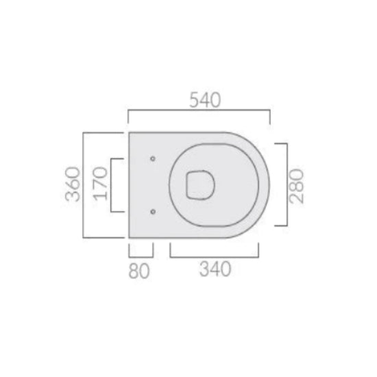 Galassia Core wc a terra 7351 - disegno tecnico