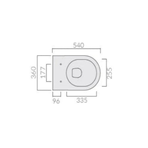 Galassia Core wc sospeso 7353MT - disegno tecnico