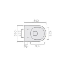 Galassia Core wc sospeso 7353MT - disegno tecnico