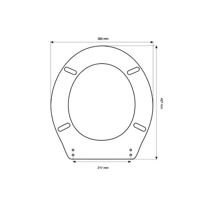 Galassia Ethos copriwater soft-close 8439 - disegno tecnico