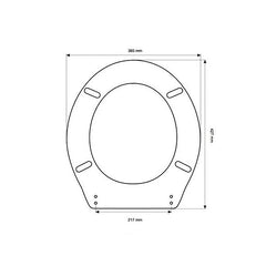 Galassia Ethos copriwater soft-close 8439 - disegno tecnico