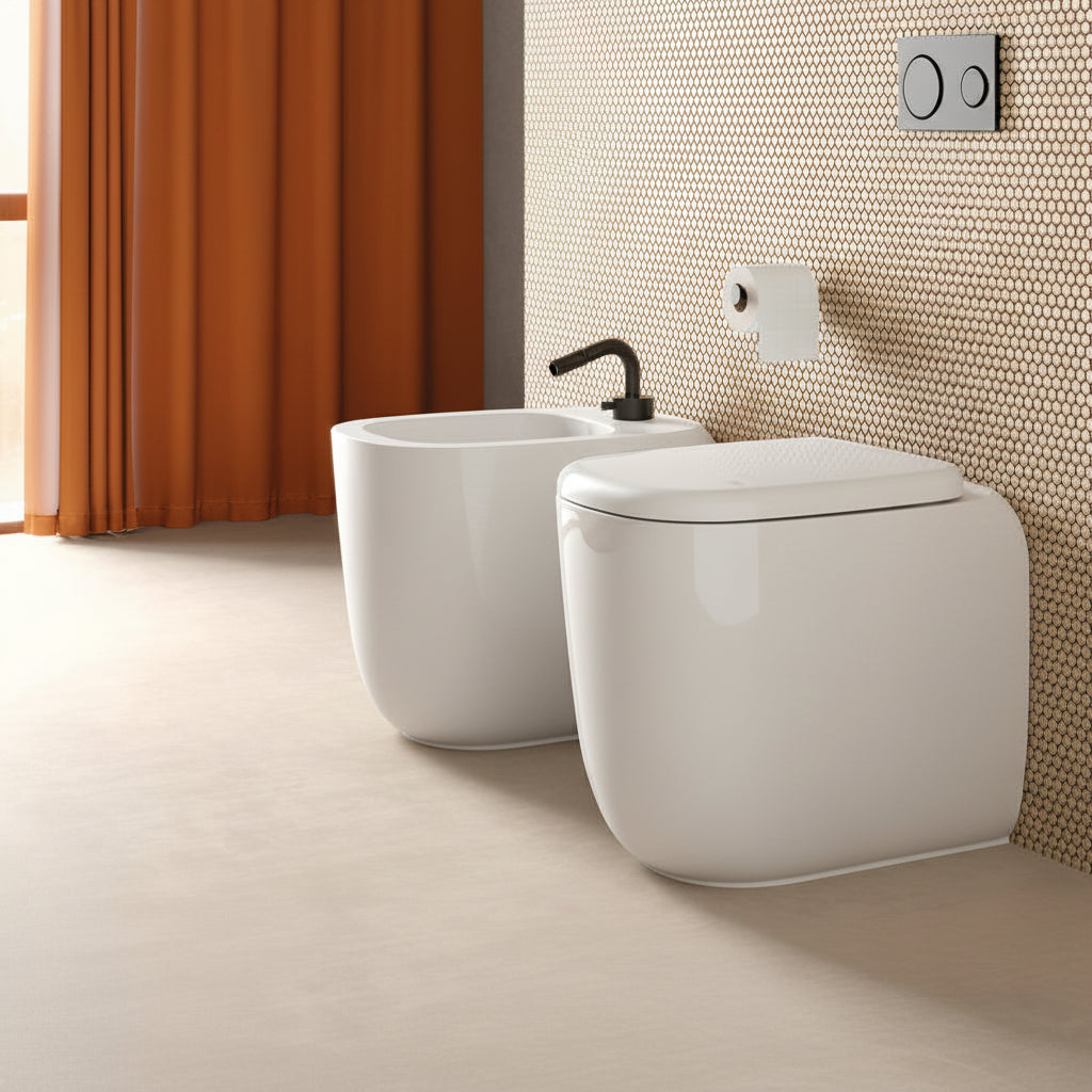 Galassia Susi wc a terra senza brida 7811 - bianco