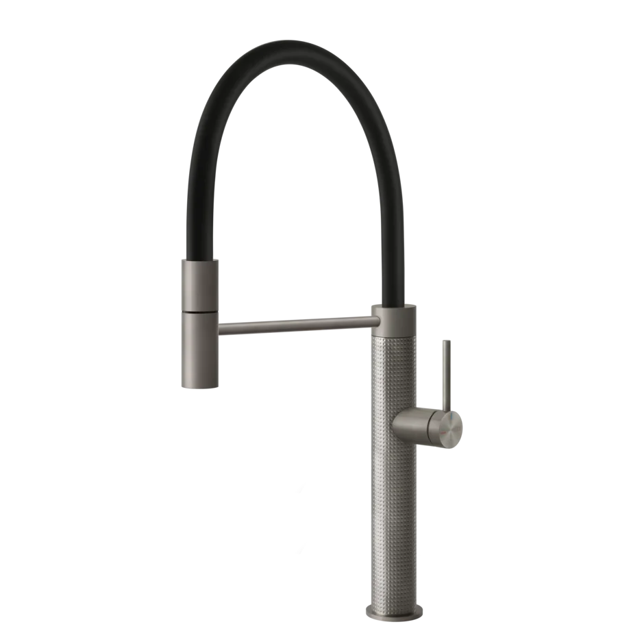 Gessi 316 Cesello rubinetto cucina semi professionale con doccetta estraibile mono getto 60014