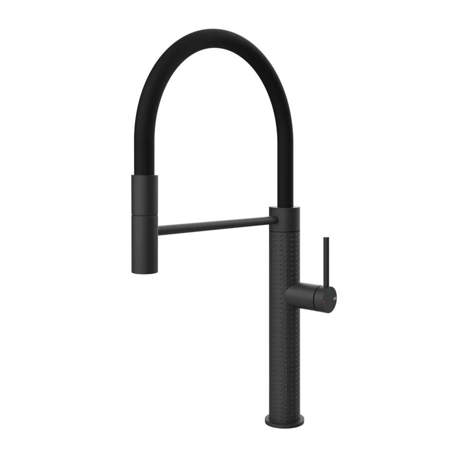 Gessi 316 Cesello semi-professional kitchen faucet with single-jet pull-out shower 60014