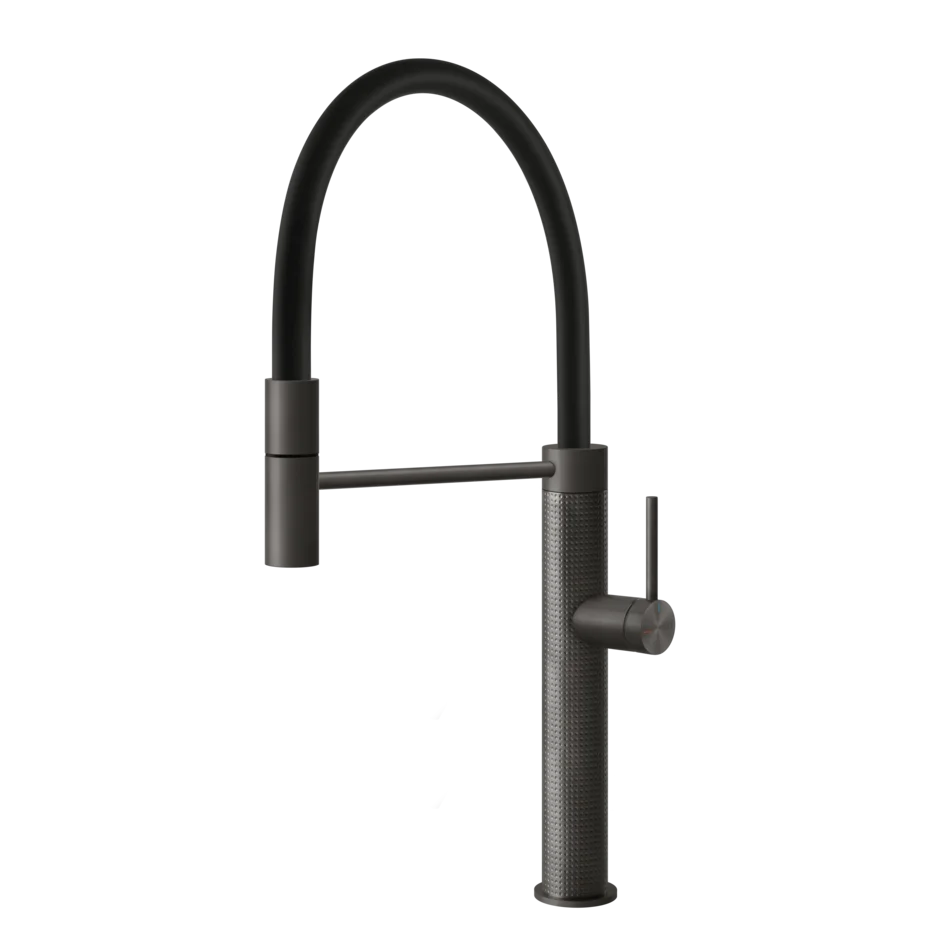 Gessi 316 Cesello semi-professional kitchen faucet with single-jet pull-out shower 60014