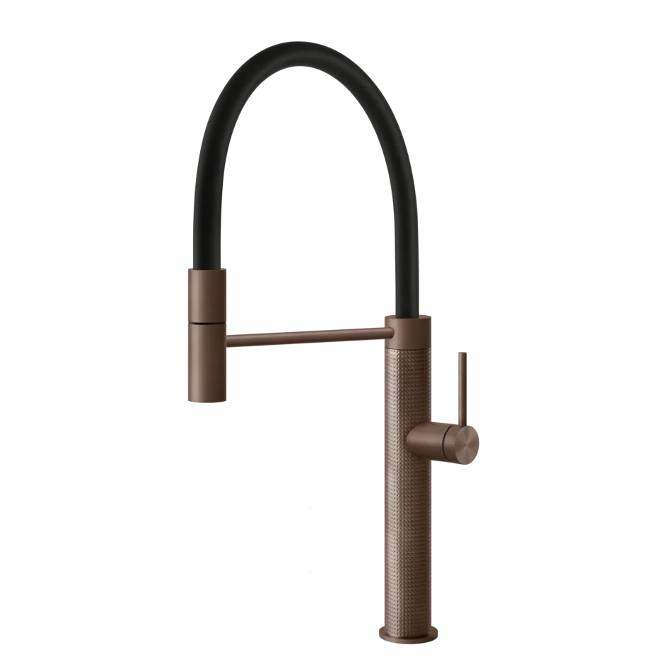 Gessi 316 Cesello semi-professional kitchen faucet with single-jet pull-out shower 60014