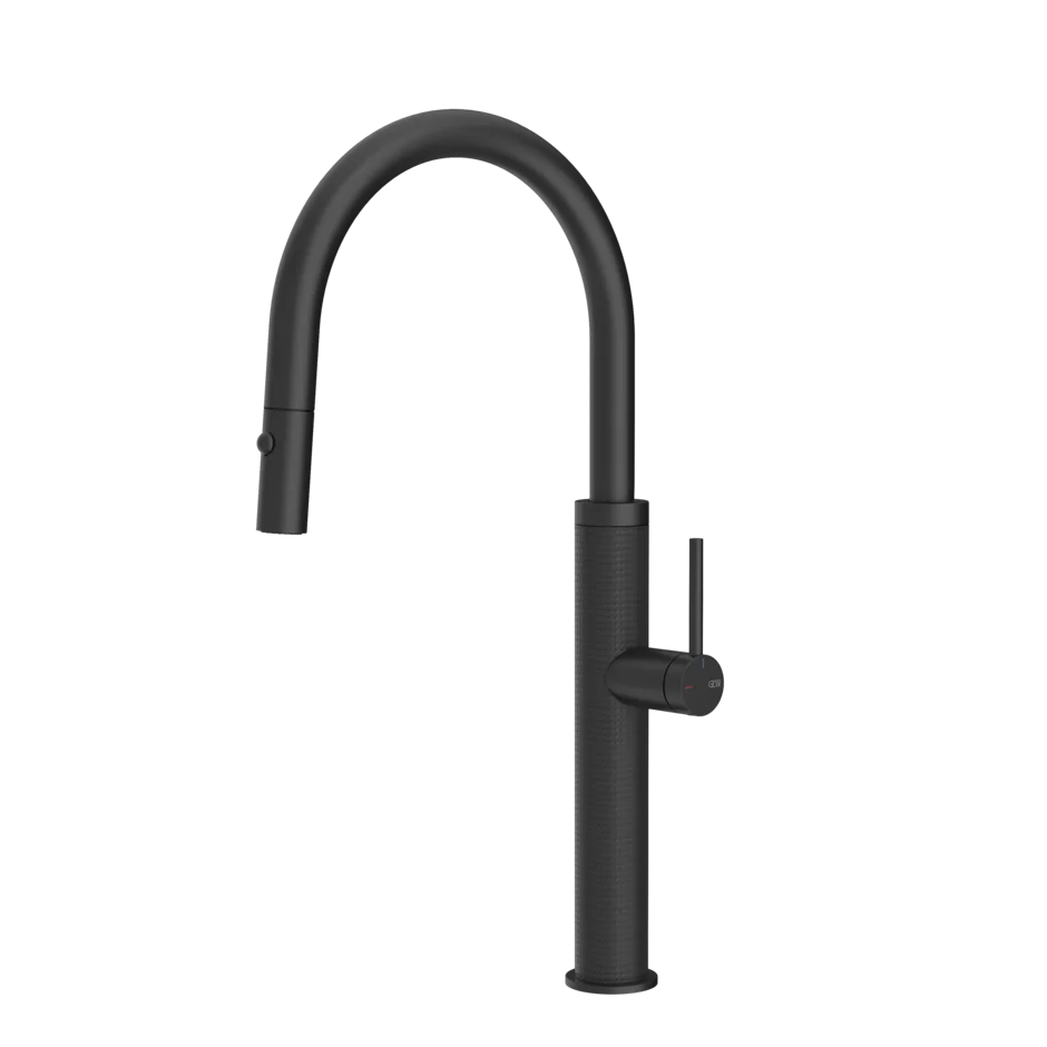 Gessi 316 Cesello kitchen faucet with swivel spout and double-jet pull-out shower 60026