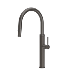Gessi 316 Cesello kitchen faucet with swivel spout and double-jet pull-out shower 60026