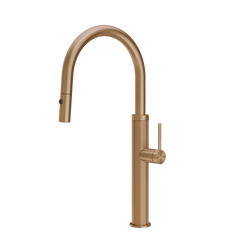 Gessi 316 Cesello kitchen faucet with swivel spout and double-jet pull-out shower 60026