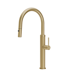 Gessi 316 Cesello kitchen faucet with swivel spout and double-jet pull-out shower 60026