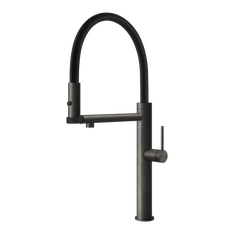 Gessi 316 Cesello semi-professional kitchen faucet with swivel spout and double jet 60214