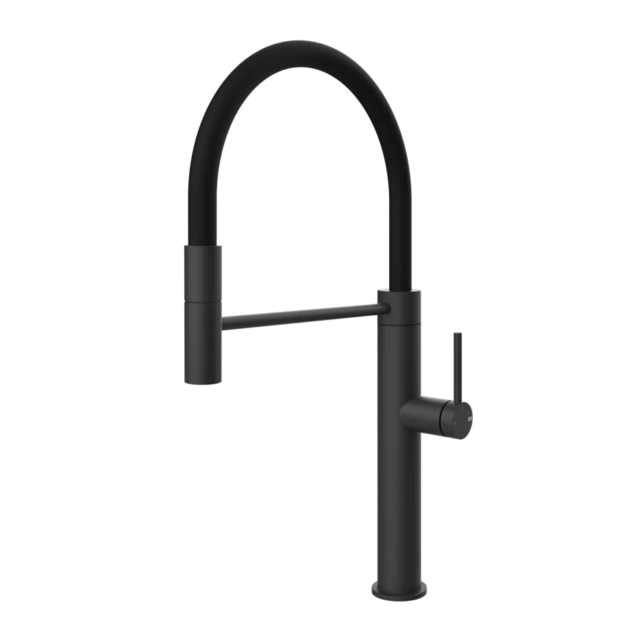 Gessi 316 Flessa semi-professional kitchen faucet with single-jet pull-out shower 60010