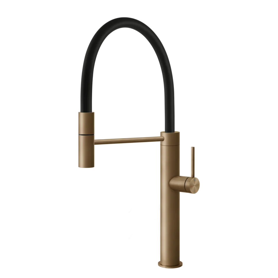 Gessi 316 Flessa semi-professional kitchen faucet with single-jet pull-out shower 60010