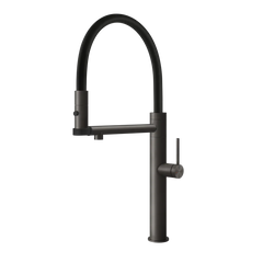 Gessi 316 Flessa semi-professional kitchen faucet with swivel spout and double jet 60210