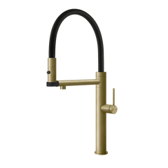 Gessi 316 Flessa semi-professional kitchen faucet with swivel spout and double jet 60210