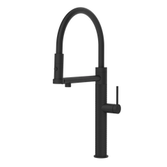 Gessi 316 Meccanica semi-professional kitchen faucet with swivel spout and double jet 60212