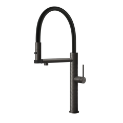 Gessi 316 Meccanica semi-professional kitchen faucet with swivel spout and double jet 60212