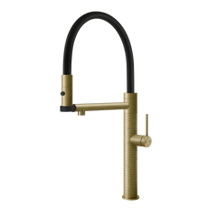 Gessi 316 Meccanica semi-professional kitchen faucet with swivel spout and double jet 60212