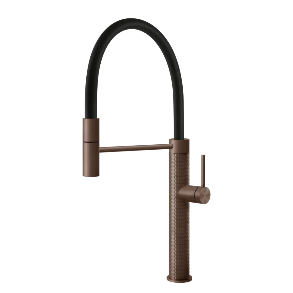 Gessi 316 Meccanica semi-professional kitchen faucet with single-jet pull-out shower 60012