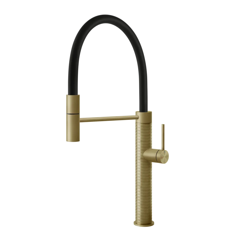 Gessi 316 Meccanica semi-professional kitchen faucet with single-jet pull-out shower 60012