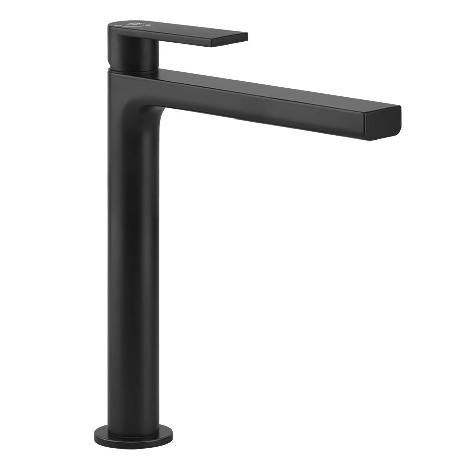 Gessi Emporio Via Manzoni rubinetto lavabo alto senza scarico 38610 - 299 matt black